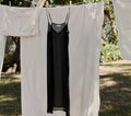Long Deep V-Neck Slip -- Black