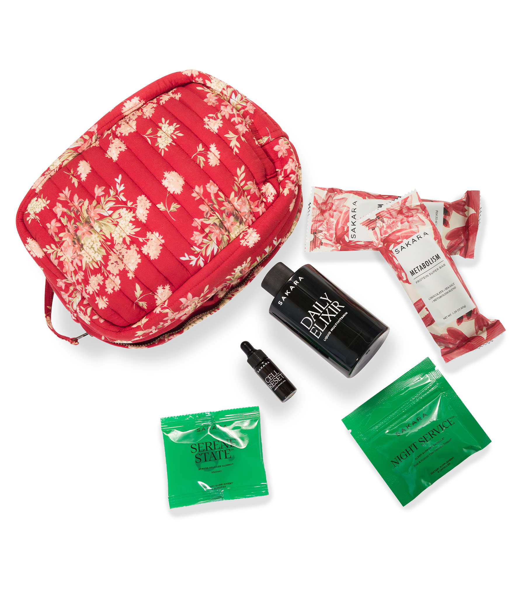 Swwheelz & Sakara Travel Essentials -- Lantana Floral