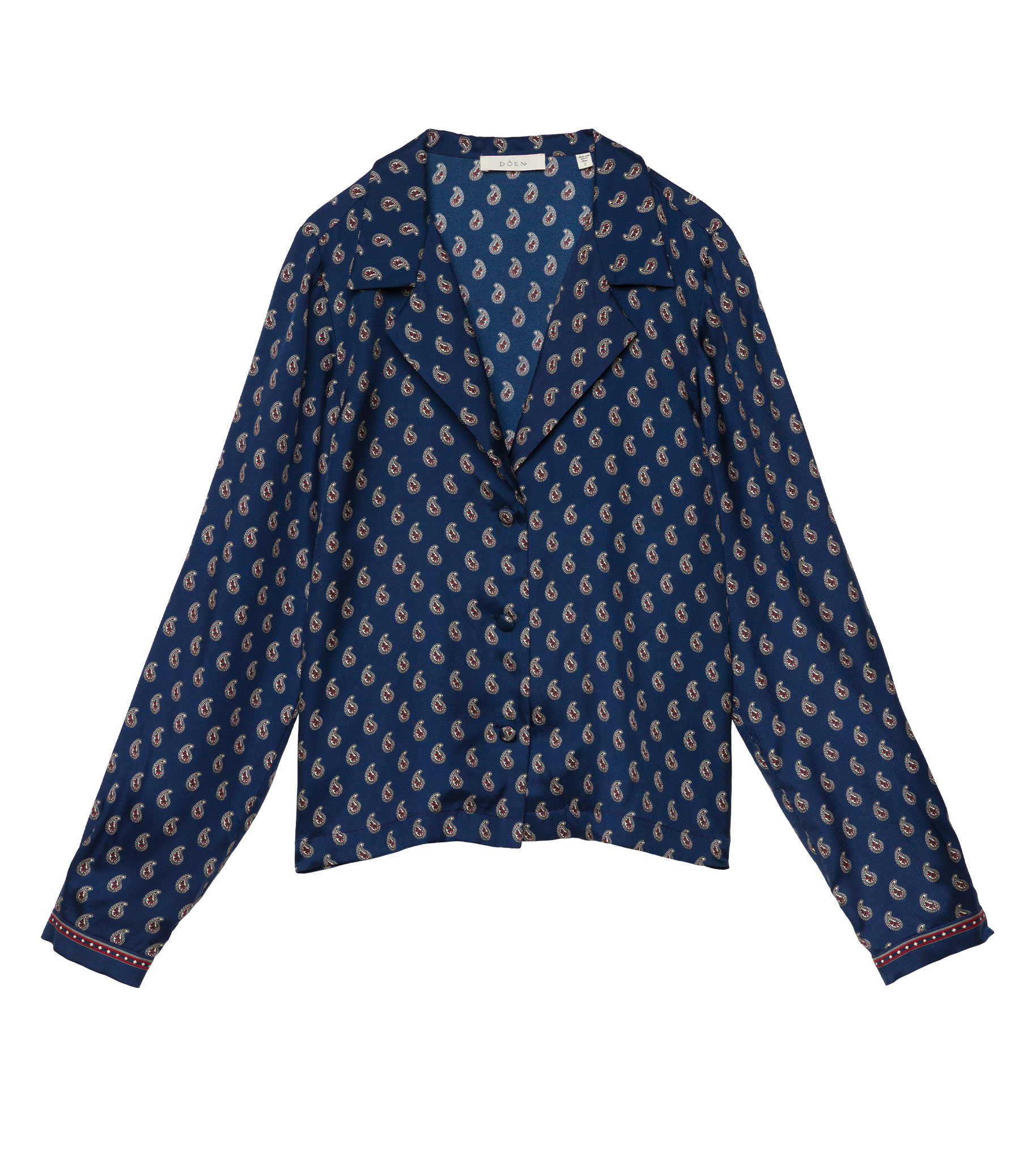 Elene Top -- Bleu Taormina Paisley