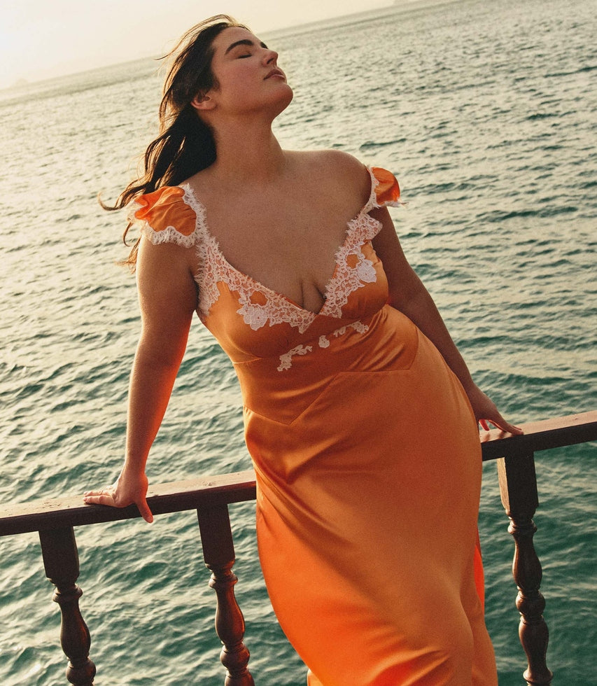 Fiona Dress -- Tangerine