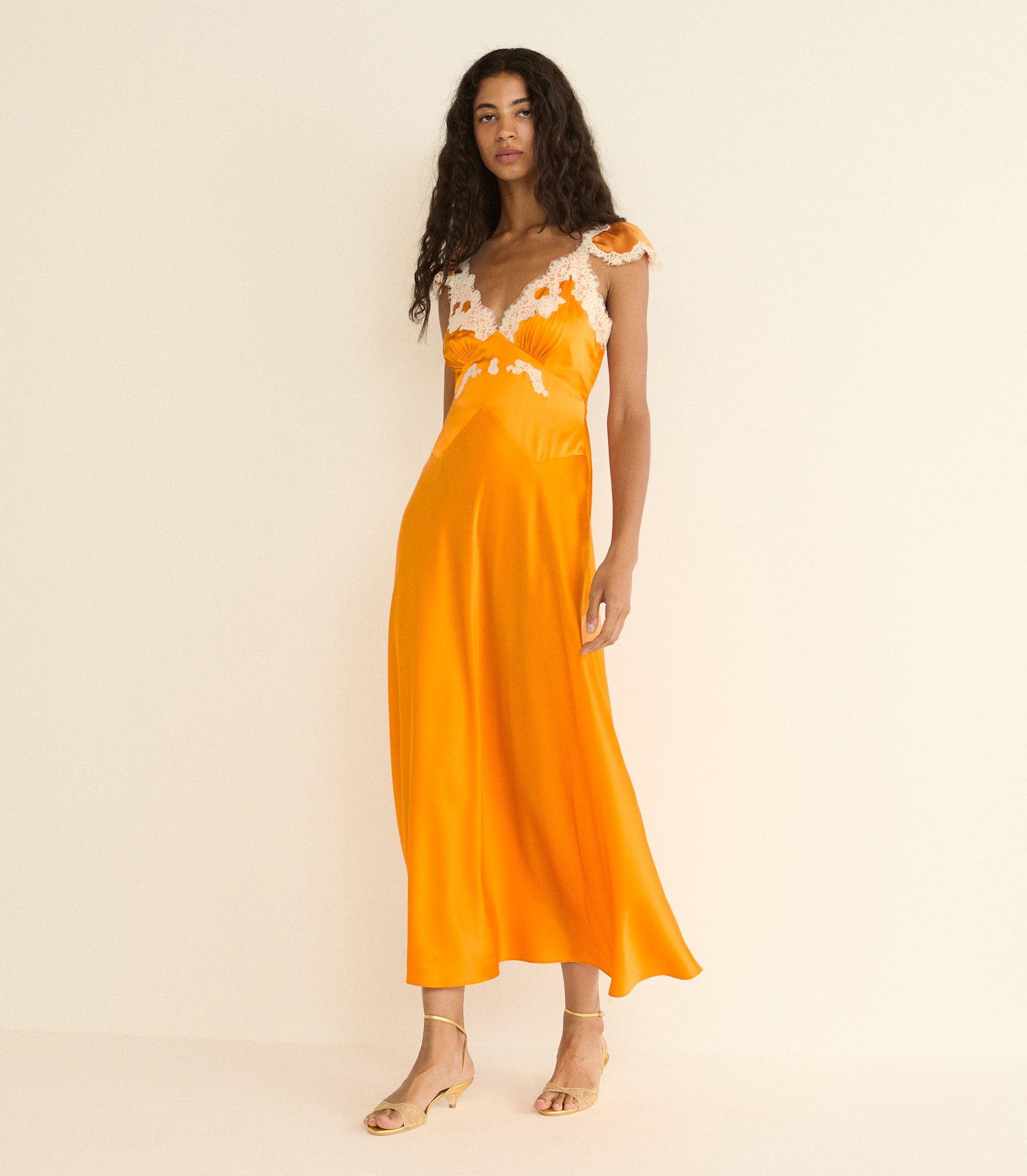 Fiona Dress -- Tangerine