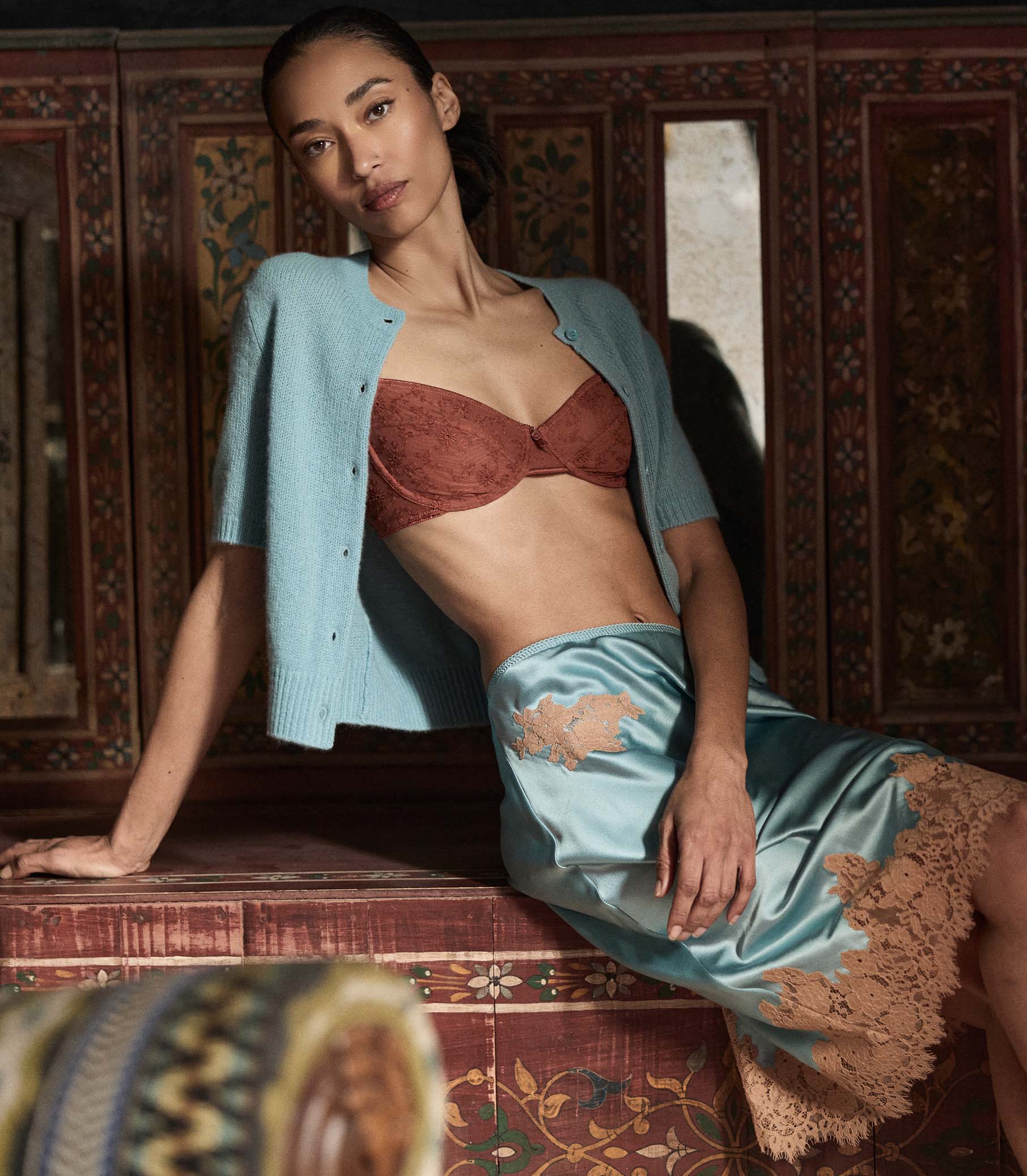 Idalia Bra -- Nutmeg Clover Blossom