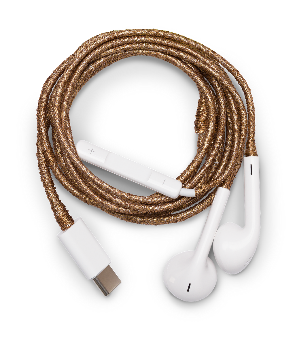 Le Pom Pom & Swwheelz Headphones -- Bronze