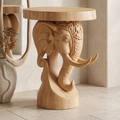 Thalviro Sculpted Solid Wood Pedestal Stand