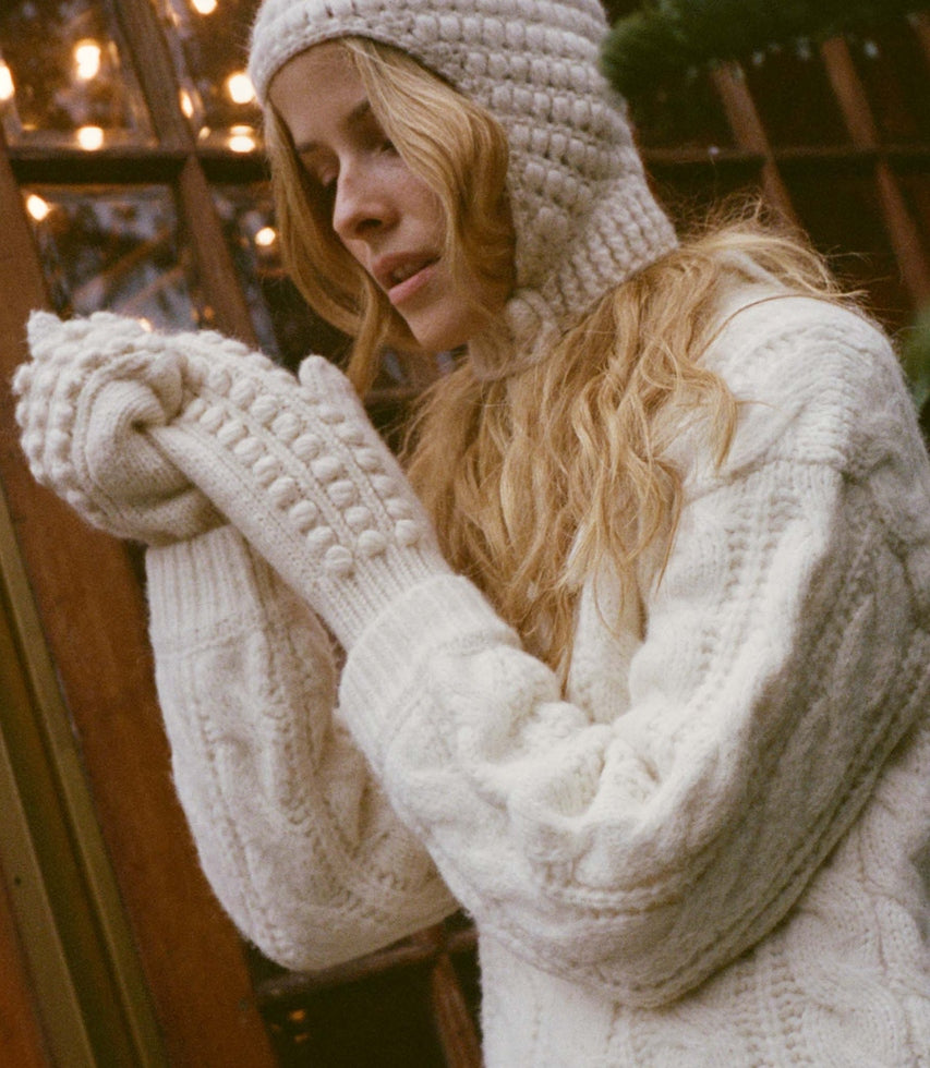 Verbier Mittens -- Ivory