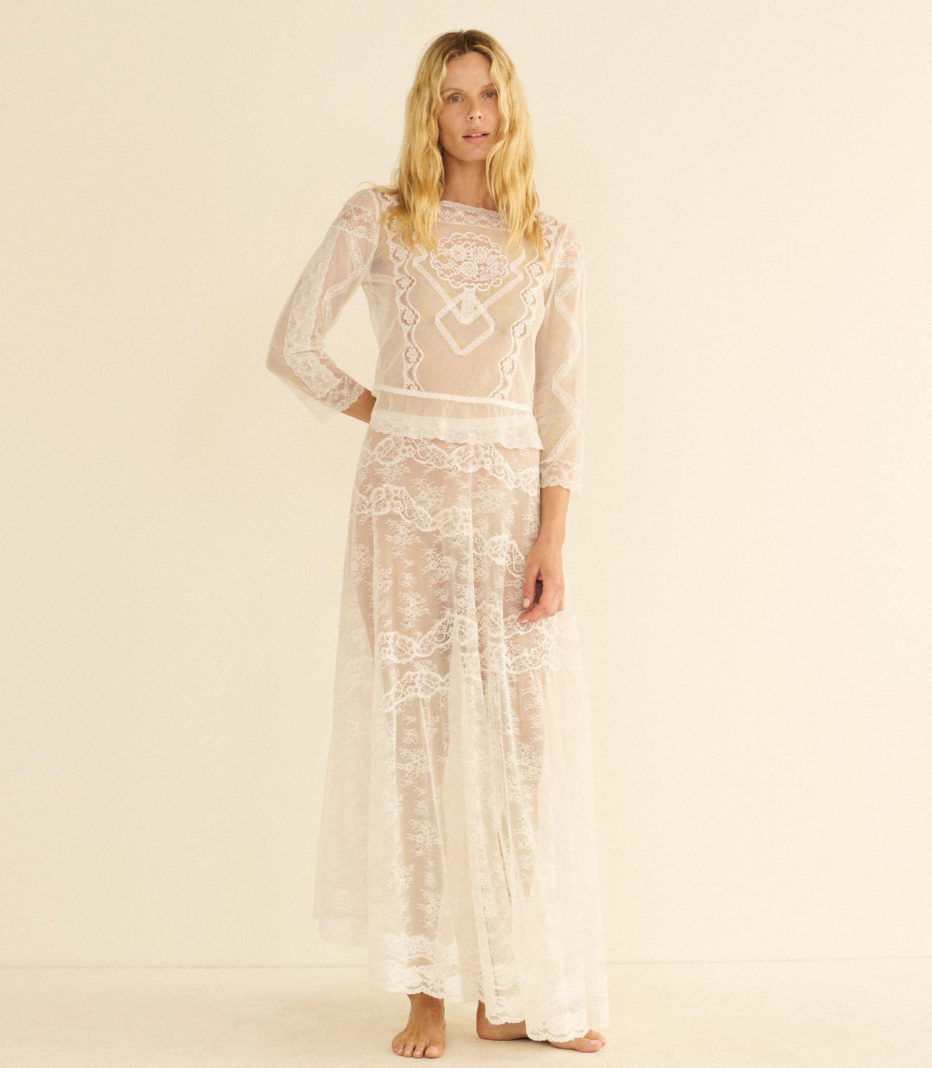 Victoriana Skirt -- Salt