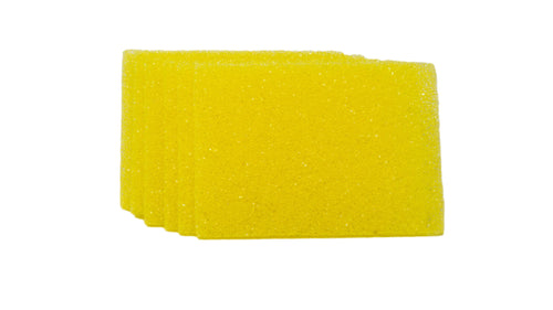 1/4" Thin Yellow Bug Sponge Pad - 6 Pack