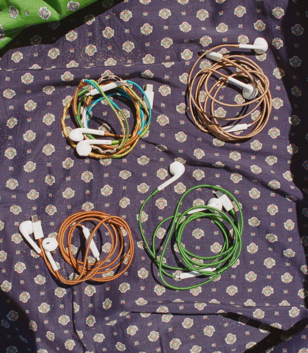 Le Pom Pom & Swwheelz Headphones -- Vert