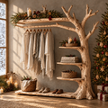Tidewood Branch Open Wardrobe in a Christmas living room