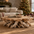 Tidewood Root Coffee Table in a Christmas living room