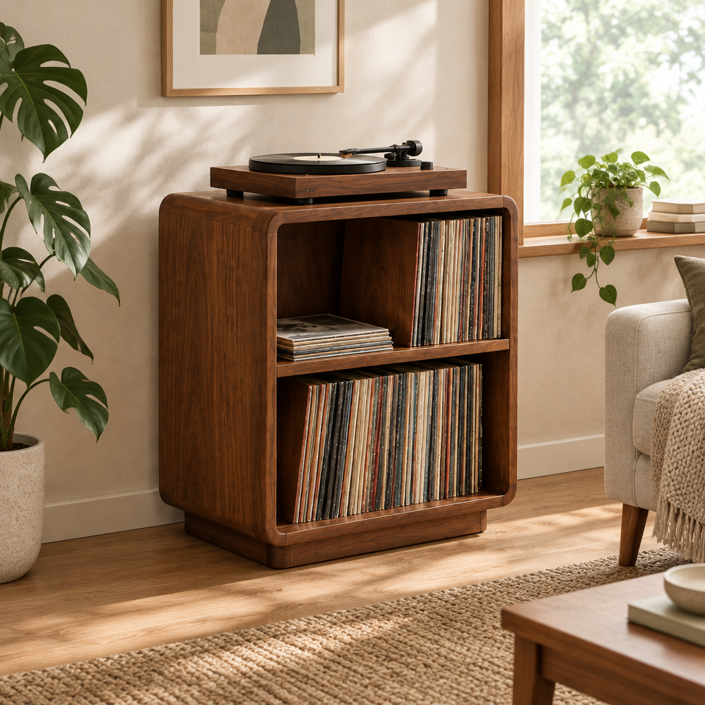 Sora Rounded Record Stand side view