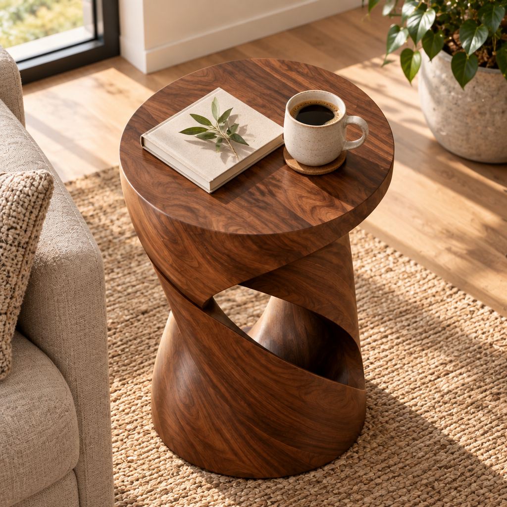 Mojave Twisted Side Table in use