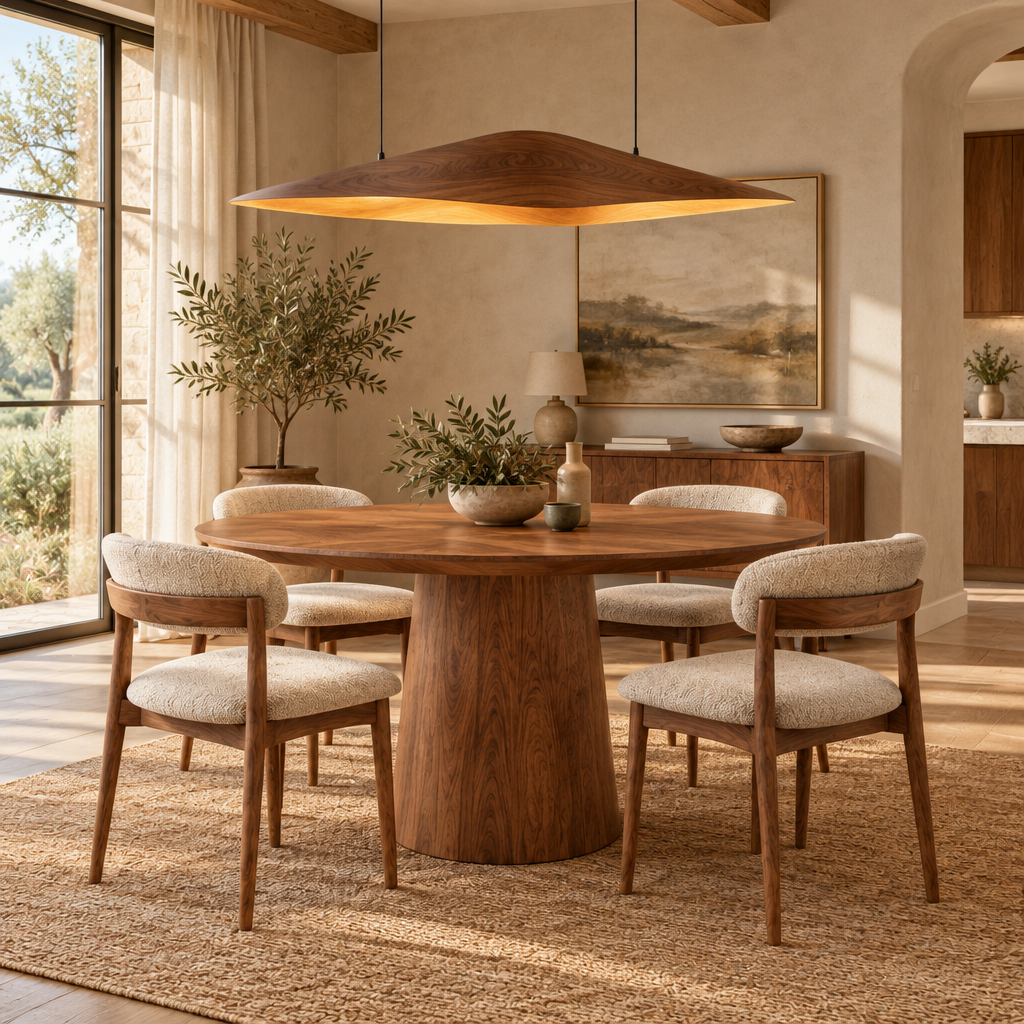 Mojave Sculpted Wave Pendant Light side view
