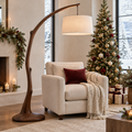 Atelier Arching Branch Floor Lamp in a Christmas home