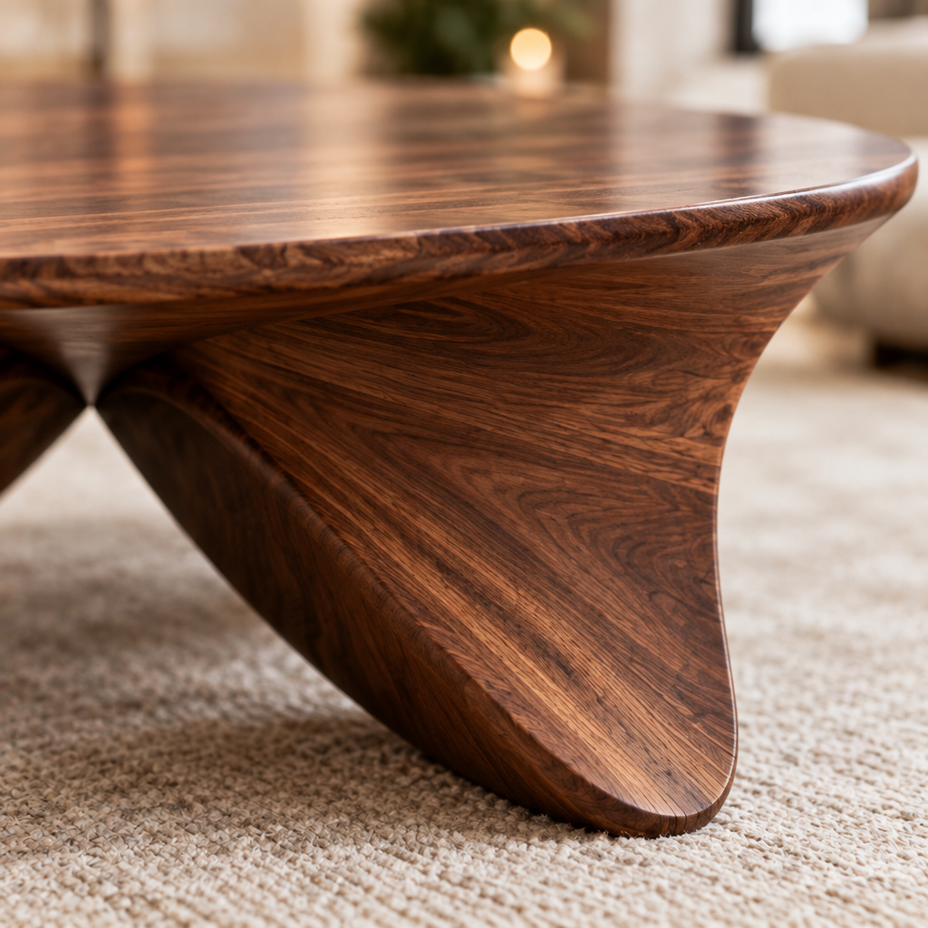 Atelier Butterfly Coffee Table wood grain close-up