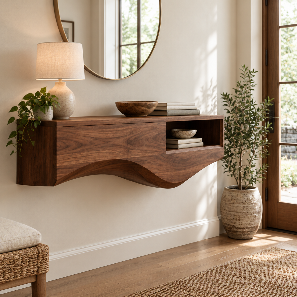 Atelier Floating Wave Console in use