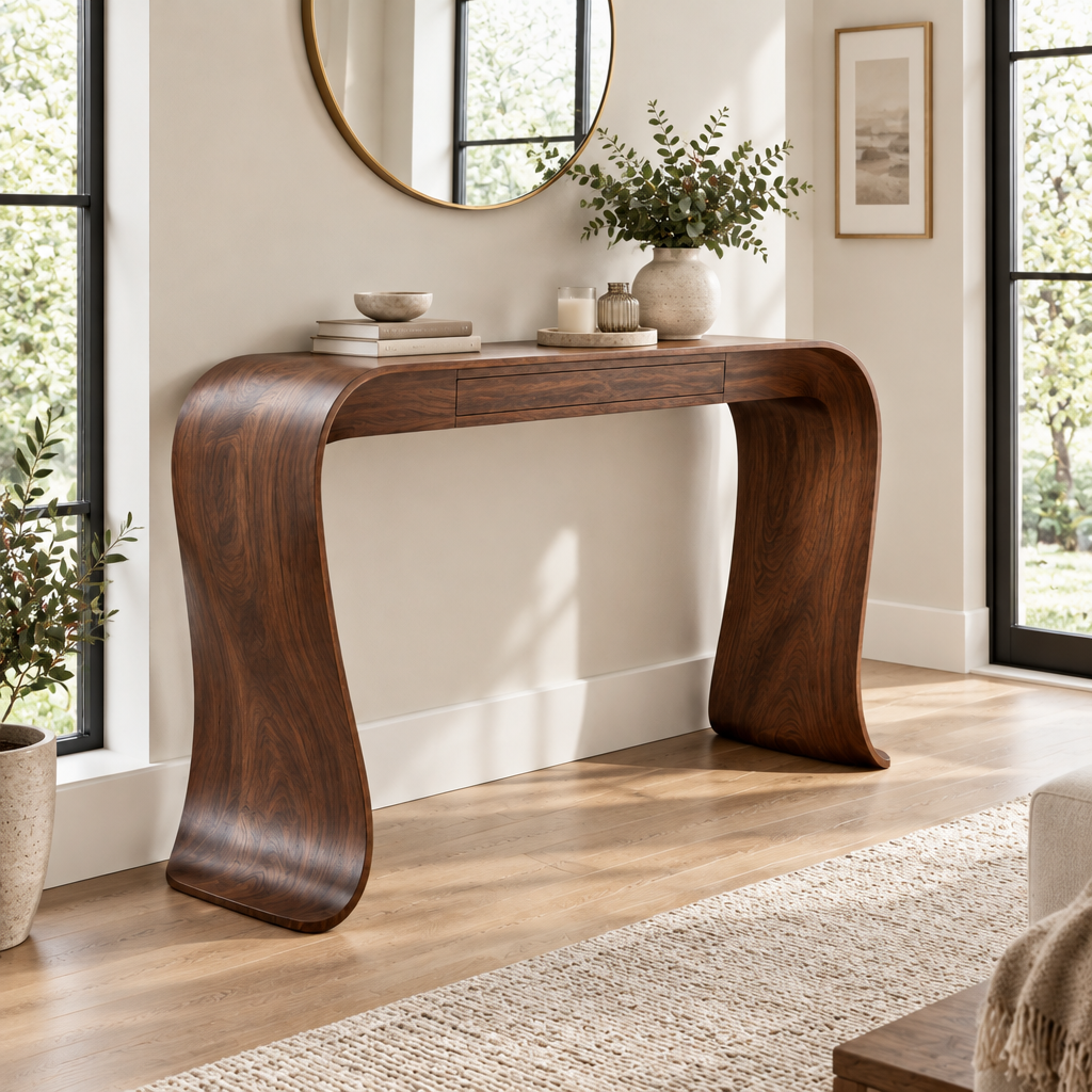 Atelier Ribbon Console with Drawer side view
