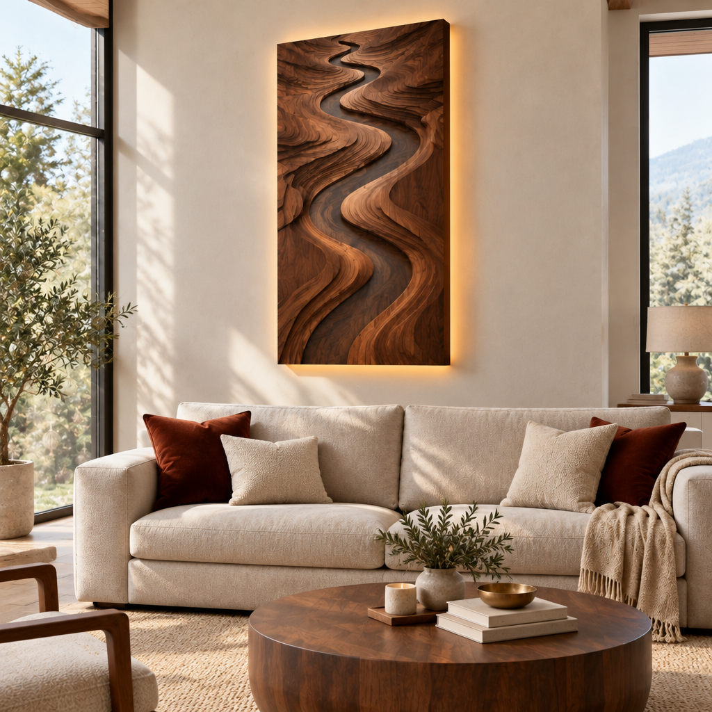 Atelier River Flow Wall Sculpture in use