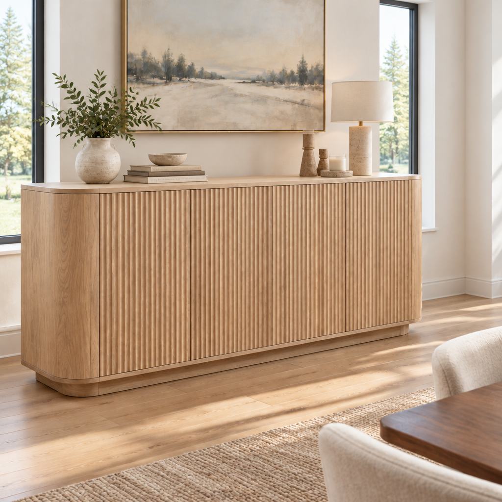Atelier Ripple Door Sideboard in Natural Oak finish