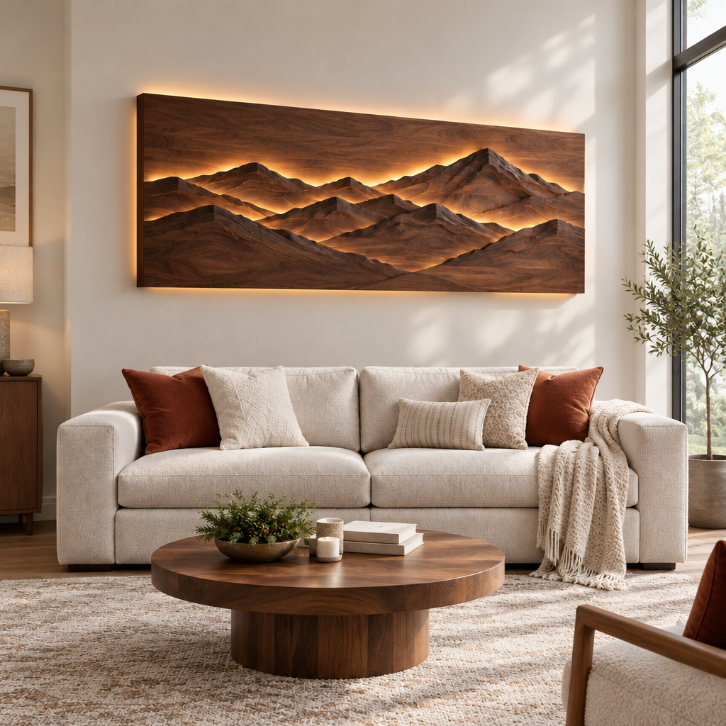 Atelier Mountain Ridge LED Wall Panel in use
