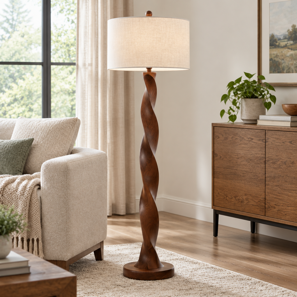 Atelier Twisted Floor Lamp side view