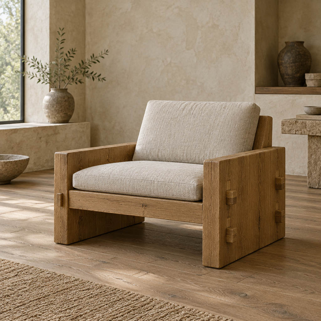 Basalt Slab Lounge Chair