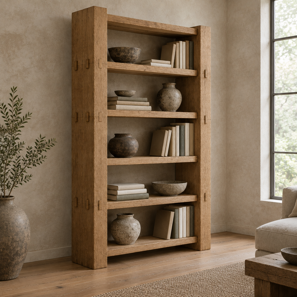 Basalt Open Bookcase side view