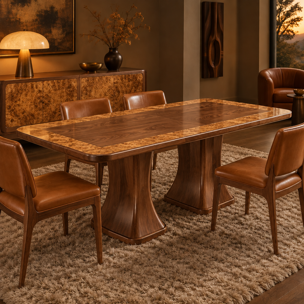 Sable Walnut Dining Table in Natural Walnut finish