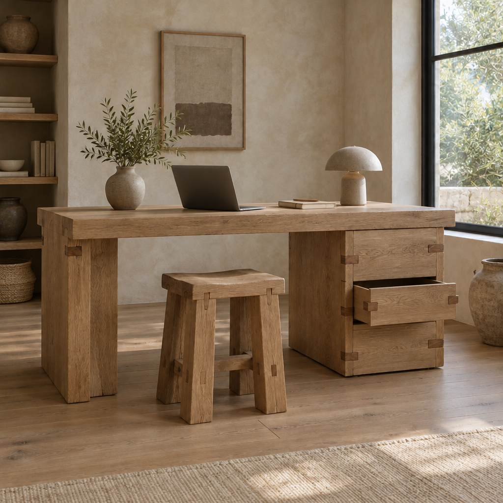 Basalt Slab Desk in use