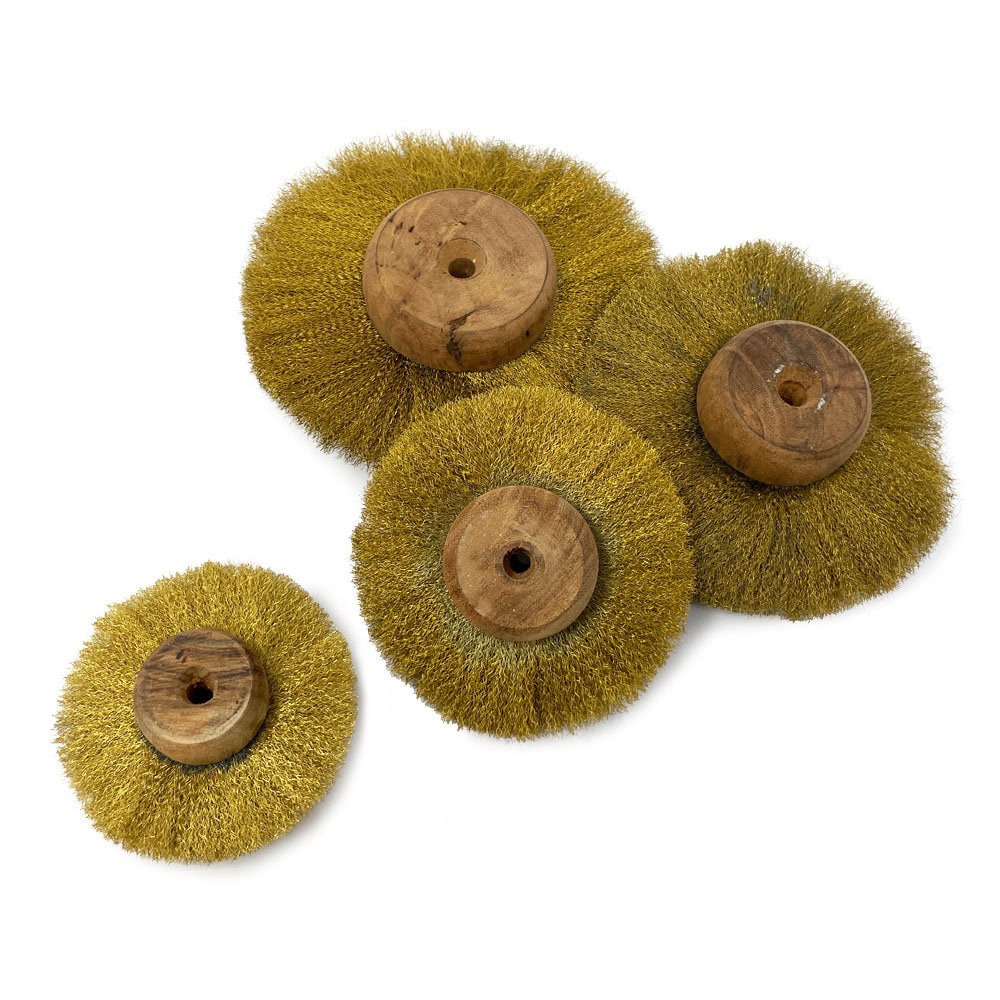 Brass Wire Brush Wheels, Set