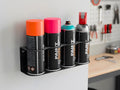 Wall-Mount Spray Can Organizer Rack