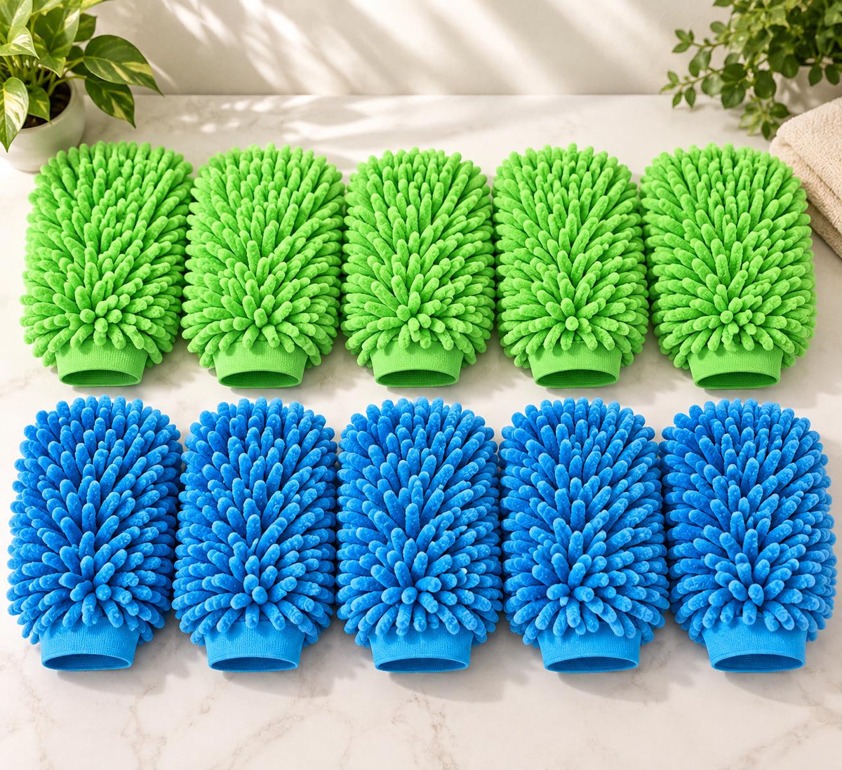Microfiber Car Wash Mitts, 10 Pack