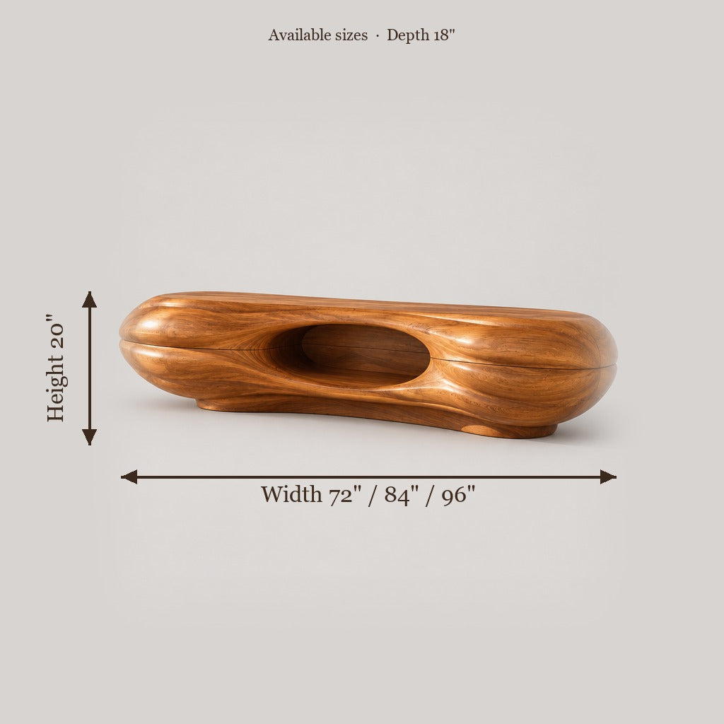 Solana Clamshell Media Console size chart