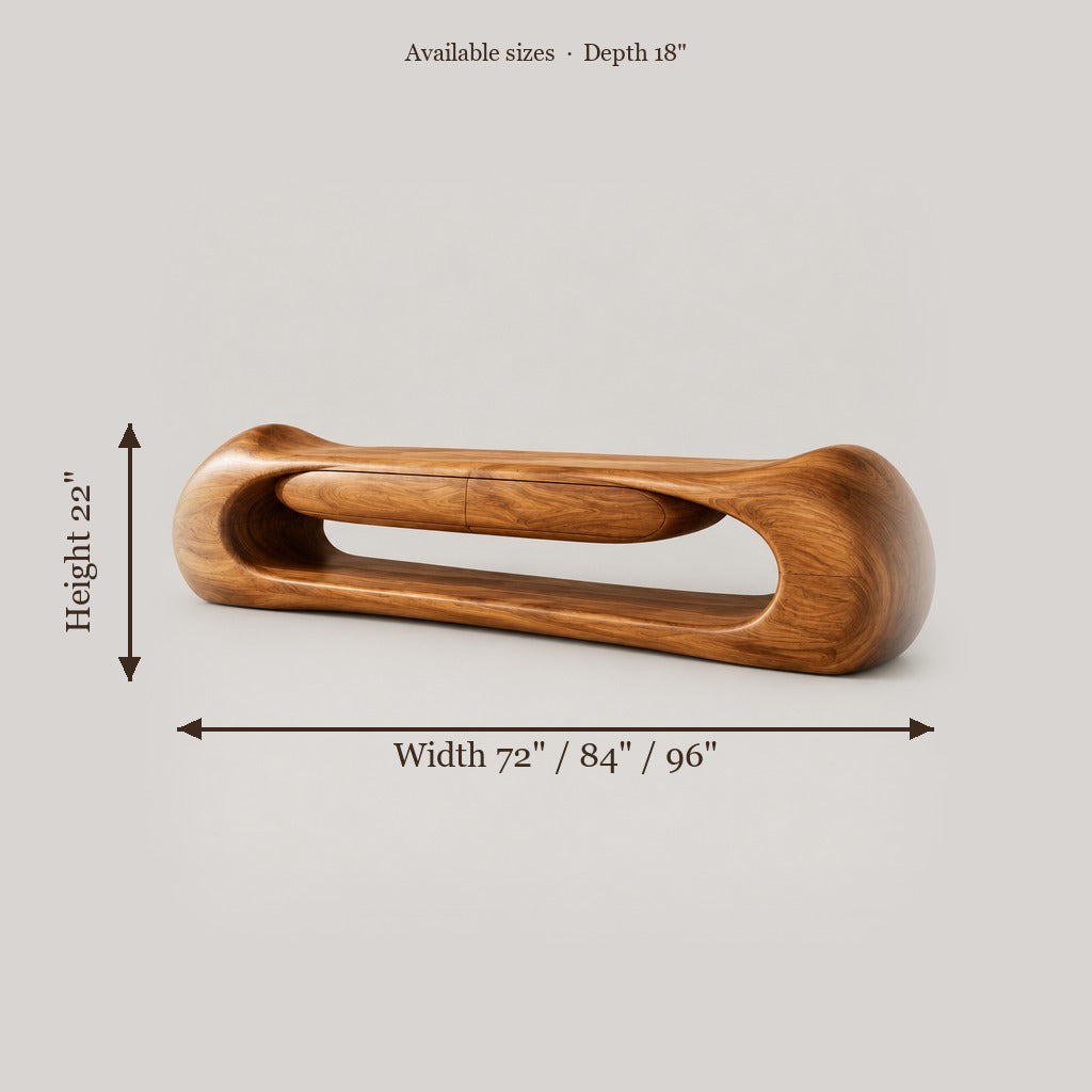 Solana Dune Sculpted Media Console size chart