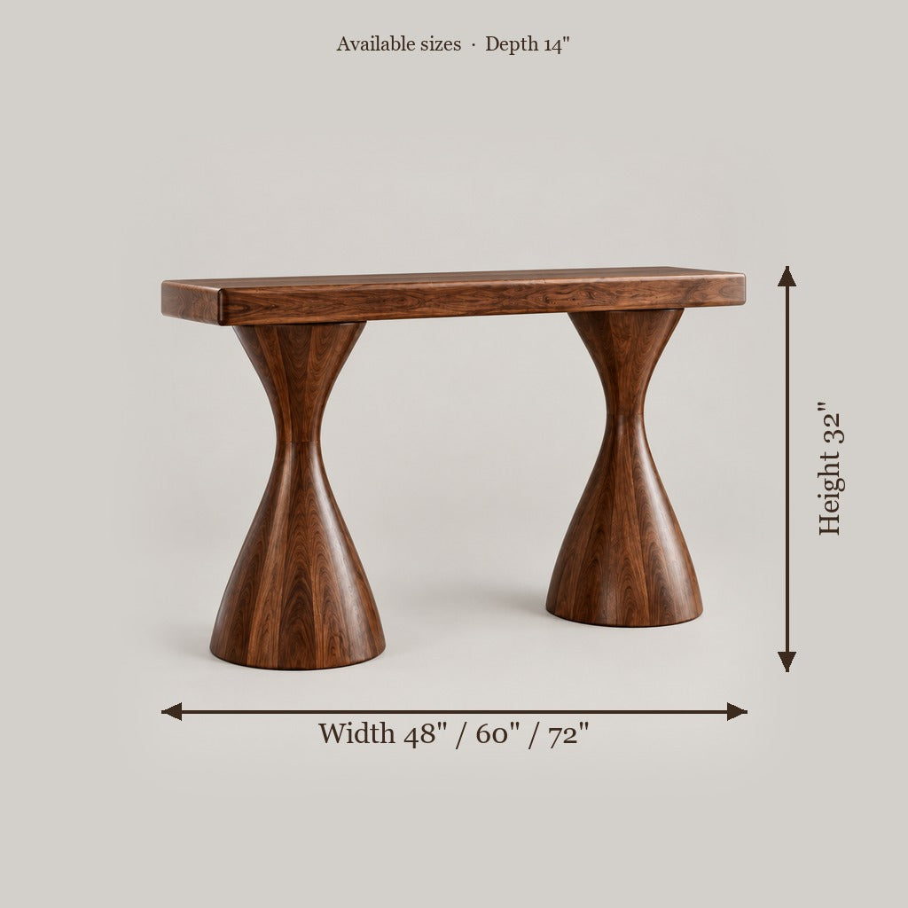 Atelier Hourglass Console size chart