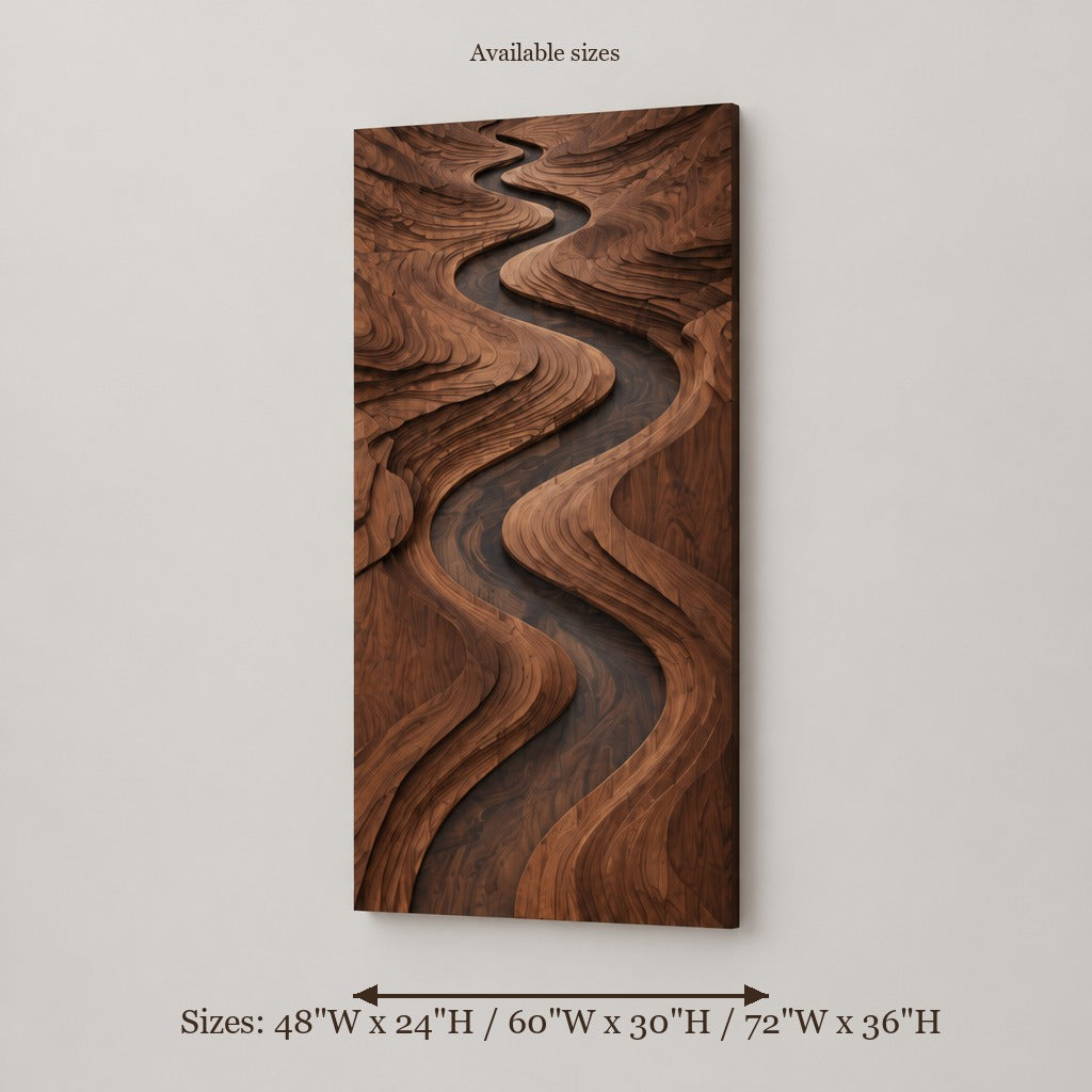 Atelier River Flow Wall Sculpture size chart
